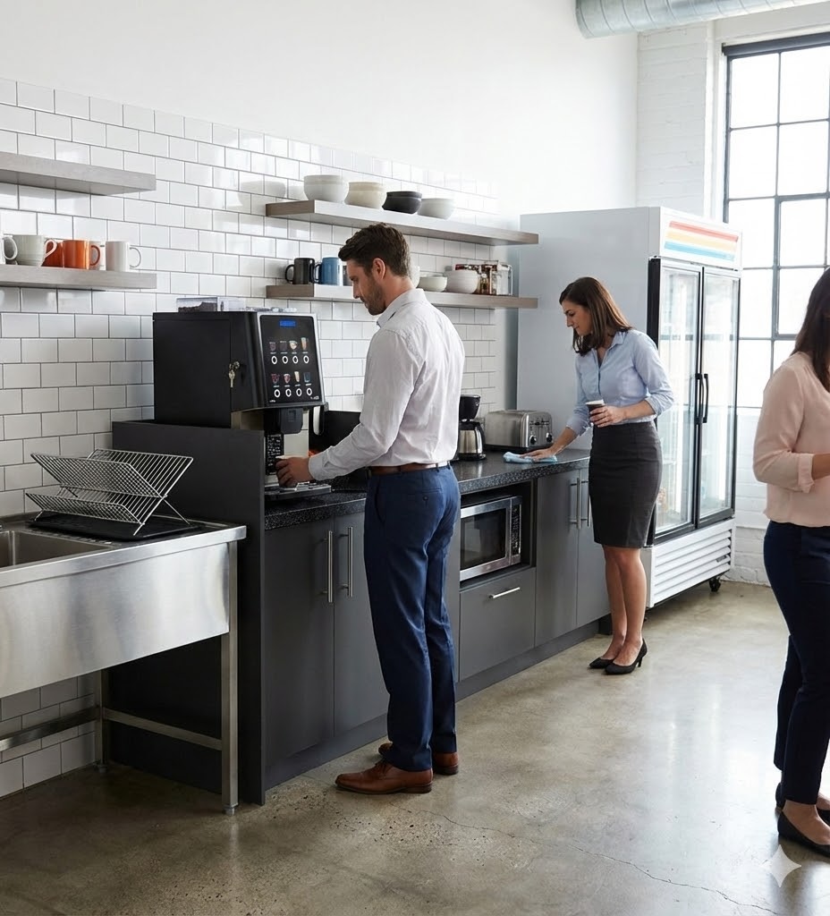 Bean to cup office coffee machine serving a Aurora workplace