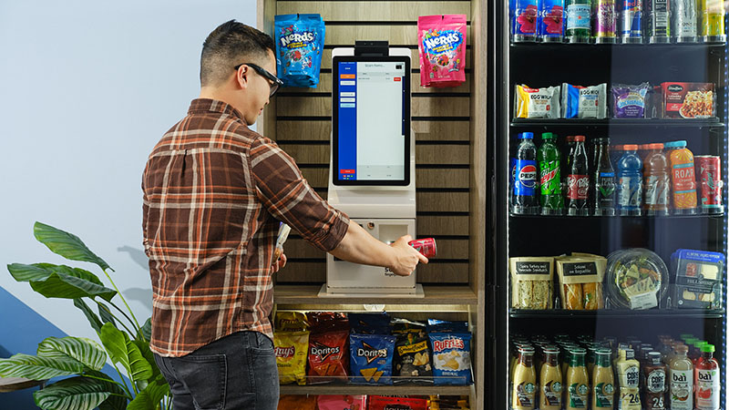 Micro market installation with self-checkout in Denver office